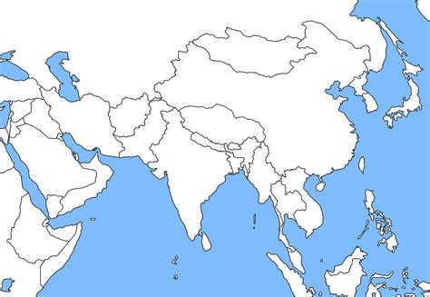 Blank Map Of Asia 1950 By Mountaindewmauiblast On Deviantart