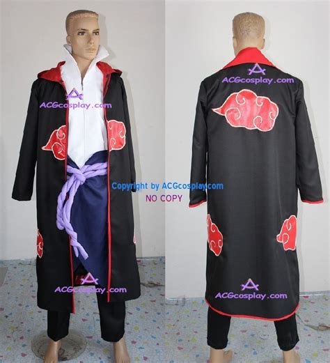 Cosplay Naruto Akatsuki Cloak Costume Sasuke Uchiha Tobi Pain Cape