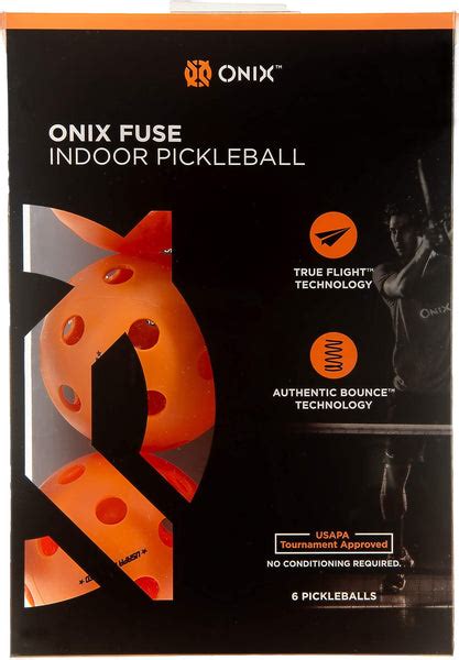 Onix Fuse Indoor Orange Pickleballs 6 Pack Ultra Pickleball