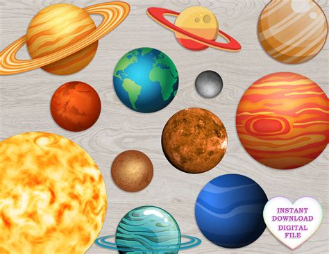 Solar System Planets Outer Space Clip Art