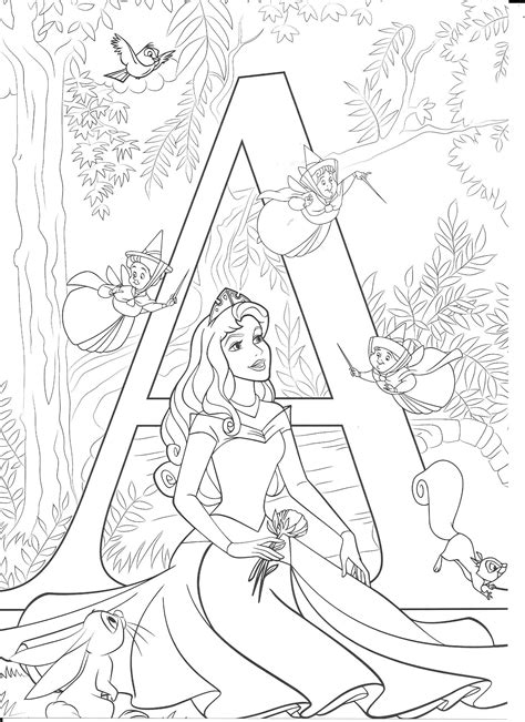 Free Printable Disney Alphabet Coloring Pages