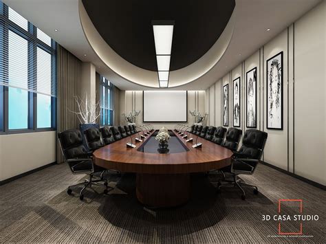 Conference Room On Behance Office Interior Design Modern Office Table