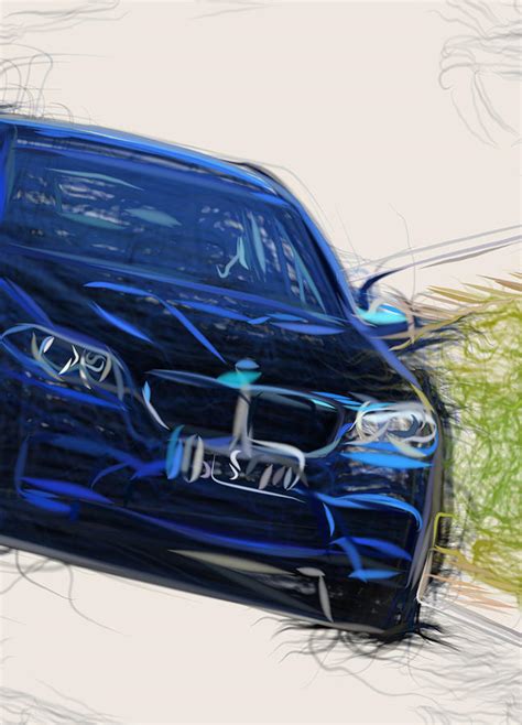 Bmw M5 F10 Drawing Digital Art By Carstoon Concept Pixels