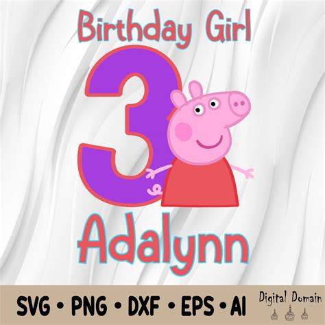 Peppa Pig Birthday Svg Peppa Pig Birthday Peppa Pig Party Inspire