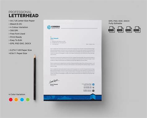 Its importance to not underestimate when working on a company's identity and stationery. Letterhead Template 000545 - Template Catalog