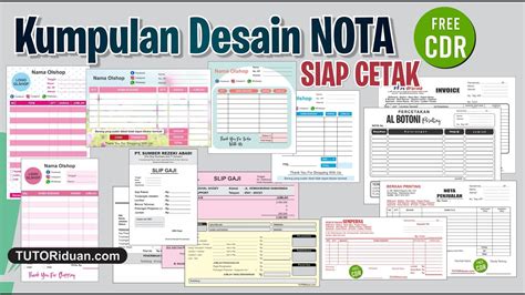 Kumpulan Desain Nota Format Coreldraw Free Cdr Note Design Youtube