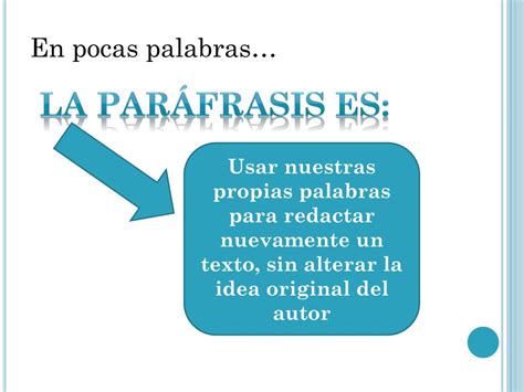 Ppt La ParÁfrasis Y Sus Tipos Powerpoint Presentation Free Download