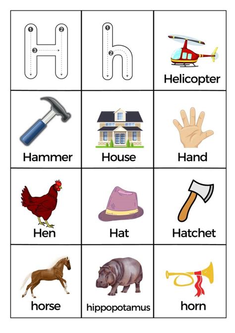 Letter H Activities For Toddler Preschool And Kindergarten Printable Pdf