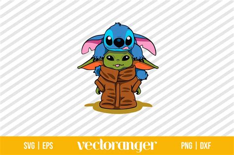 Baby Yoda With Stitch Svg Vectoranger