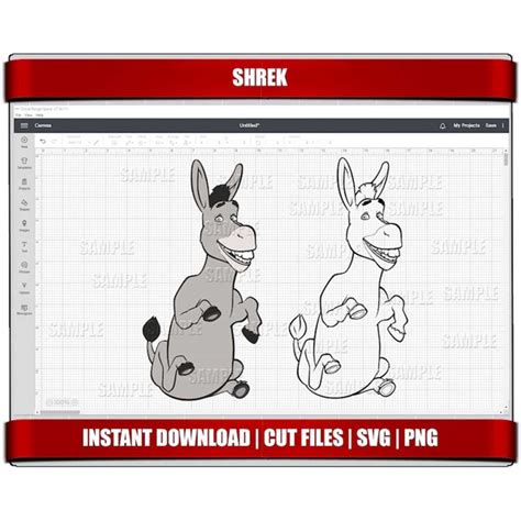 Donkey Svg Donkey Png Clipart Shrek Birthday Svg For Cricu Inspire