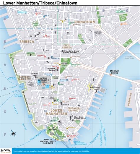 Printable Street Map Of Manhattan