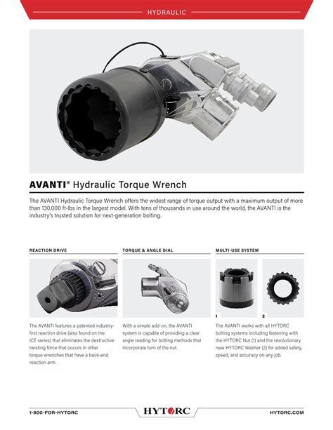 Pdf Avanti® Hydraulic Torque Wrench Hytorc Library Dokumentips