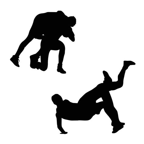 Wrestling Silhouette Art 7193853 Vector Art At Vecteezy