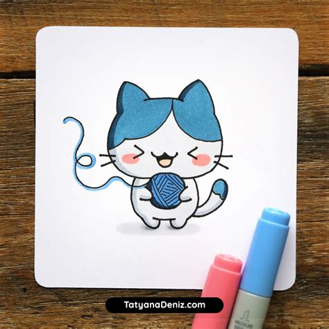 How To Draw Kawaii Cat With Easy Step By Step Drawing Tutorial