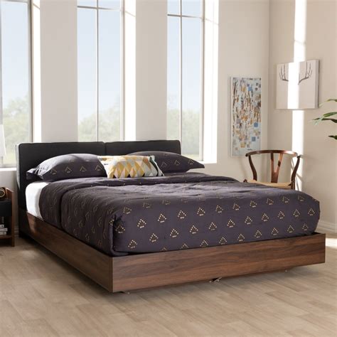 Get the best deals on storage beds for queen. Mid-Century Dark Gray Upholstered Queen Platform Bed ...