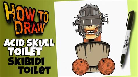 HOW TO DRAW ACID SKULL TOILET FROM SKIBIDI TOILET STEP BY STEP Como