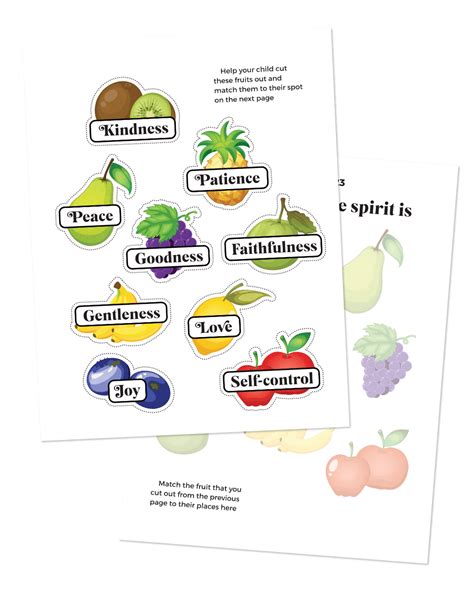 Fruit Of The Spirit Free Printable And Activity Guide