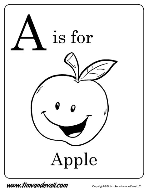 A Is For Apple Printable Tims Printables