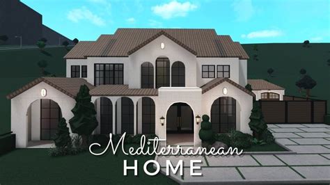 Bloxburg Mediterranean Home House Build 40k Two Story House Design