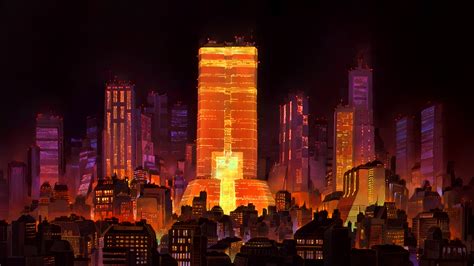 Wallpaper Akira Digital Art City Dark Background Upscaled