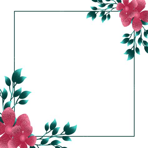 Bingkai Bunga Yang Indah Bingkai Floral Bunga Png Transparan Clipart