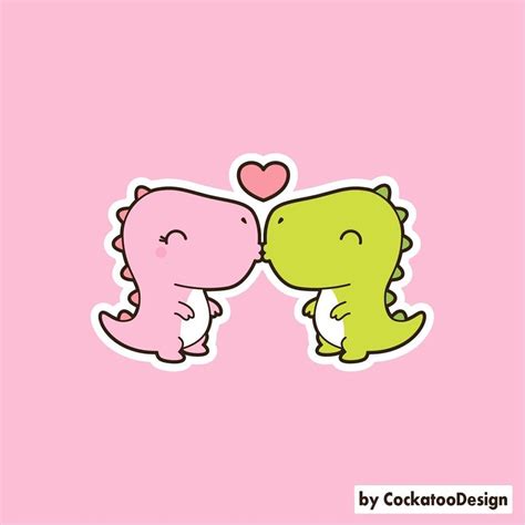 Kawaii Illustrations On Instagram “this T Rex Couple Are My Favourite