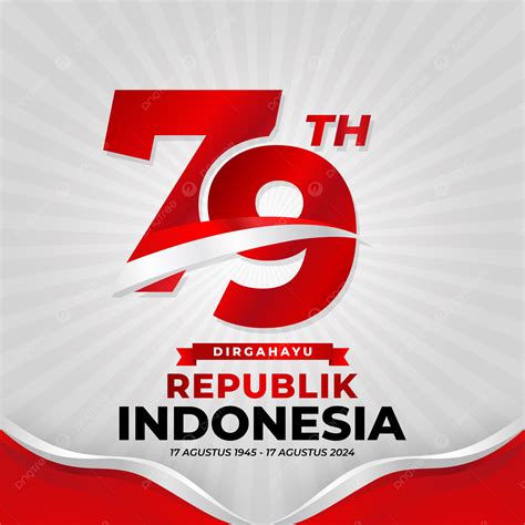 Logo Resmi Hut Ri 79 Tahun 2024 Dengan Teks Hari Kemerdekaan Indonesia