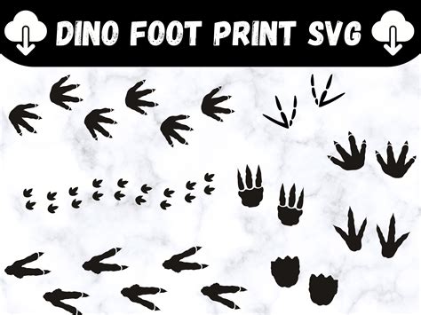 Dinosaur Footprint Svg Footprints Dinosaur Tracks Dino Svg Instant