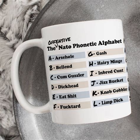 Funny Phonetic Alphabet Educational T Mug Swear Word Nato Etsy Uk