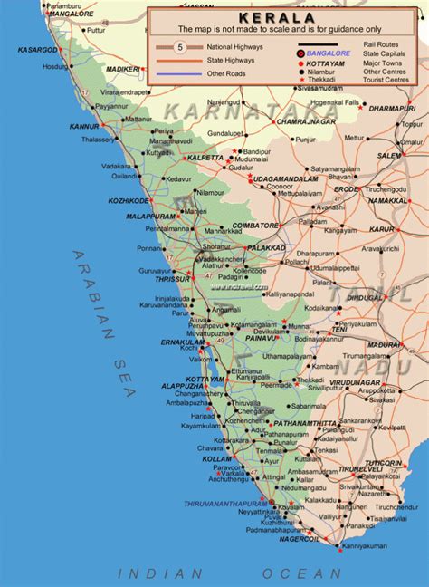 Exploring The Beauty Of Kerala Through Its Map With Cities Map Of The Usa