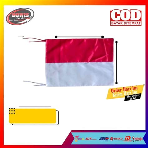 Jual Bendera Merah Putih Fuso Ukuran 20 X30 Isi 20 Pcs Plus Stik