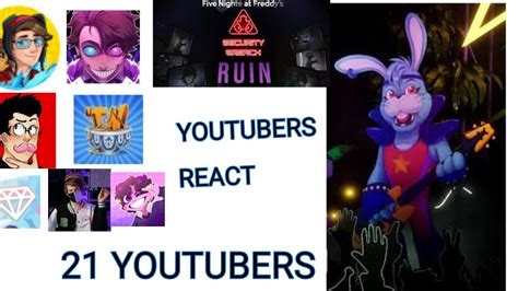 YouTubers React To Glamrock Bonnie In FNAF Security Breach Ruin DLC