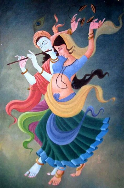 Mahabharata Within — Radhey Govinda Krishna Painting Krishna Radha