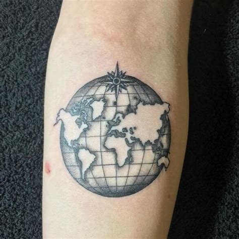 230 Cool World Map Tattoos Designs 2023 Geography Continent