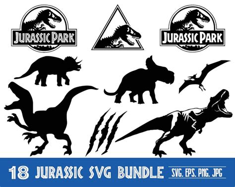 Jurassic Svg Bundle Jurassic Park Svg Jurassic World Svg Cricut