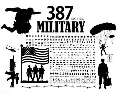 Military Set Military Svg Soldier Svg Military Clipart Military