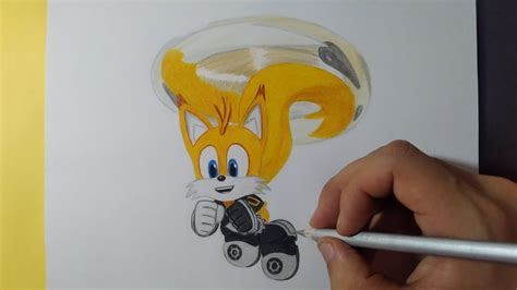 Dibujando A Tails Nine Volando Sonic Prime Drawing Tails Nine