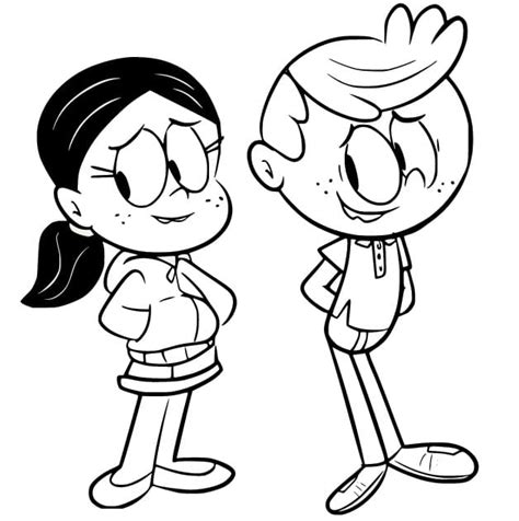 Ronnie Anne And Lincoln Loud Coloring Page Download Print Or Color