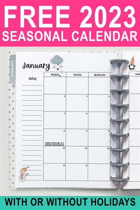 2023 Calendar With Holidays Free Printable 2023 Calendar