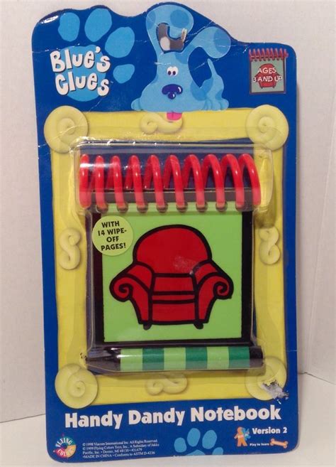 NEW Blue S Clues Handy Dandy Notebook Steve Joe Red Couch Crayon 14