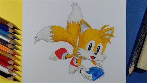 Dibujando A Tails Sonic Superstars Drawing Tails Youtube