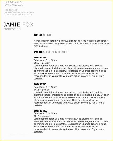 Free Resume Templates No Charge Of The Right Side