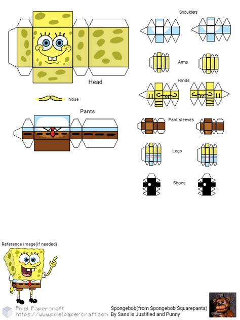 Spongebob Squarepants Pixel Papercraft