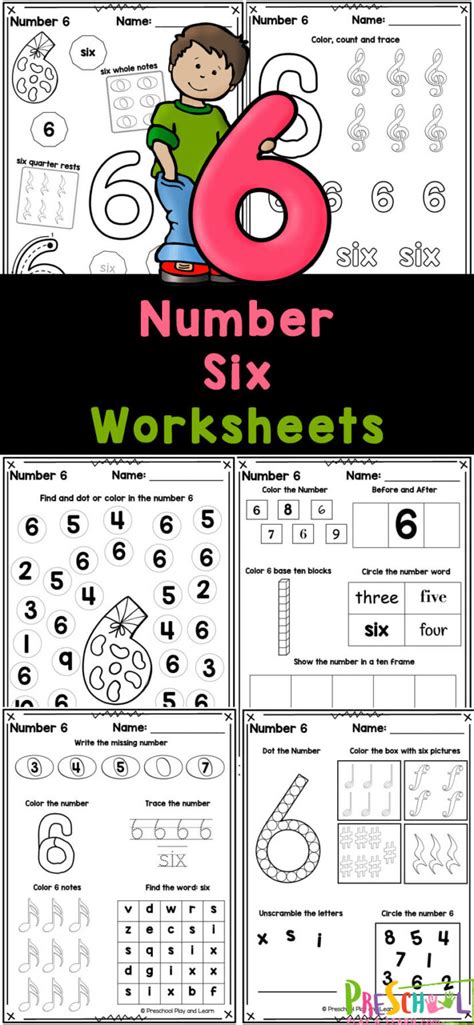 Number Six Worksheets Free Homeschool Deals