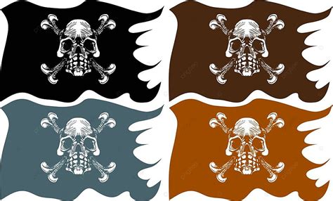 Pirate Flags Isolated Skulls Cross Vector Isolated Skulls Cross PNG