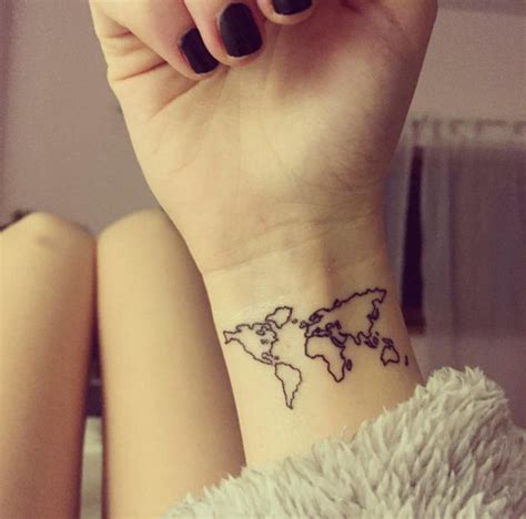 40 World Map Tattoos That Will Ignite Your Inner Travel Bug Tattooblend