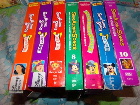 Disney Sing Along Songs Vhs Tape Lot 7