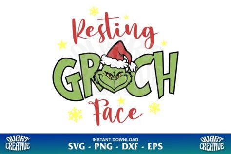 Resting Grinch Face Svg Vector Gravectory