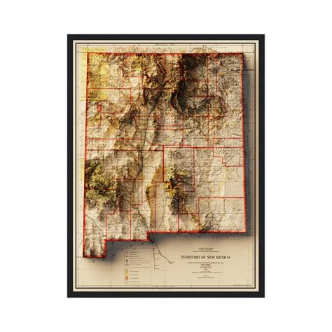 New Mexico Map New Mexico Poster New Mexico Wall Art New Mexico