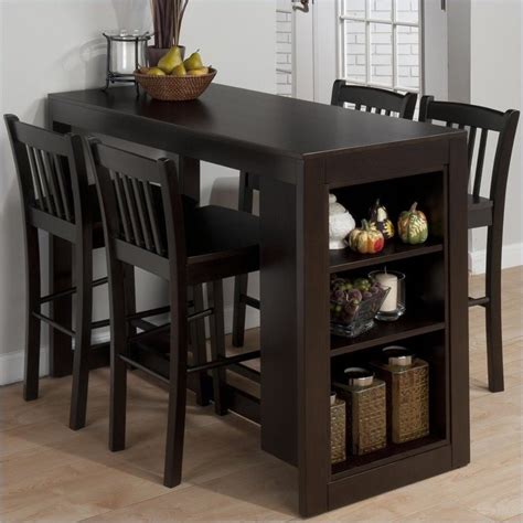 Kitchen dining sets dining room bar counter height dining sets dining rooms dinning set running up one side, three shelves offer convenient storage space for table linens and stacked morano 3 piece dining set. Jofran 5 Piece Counter Height Storage Dinette in Maryland ...